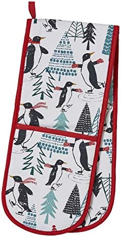 Ulster Weavers Foraging Fox Cotton Double Oven Gloves - With Cute Animal Hand Drawn Design, Duck Egg Blue - 100% Cotton, Double Oven Mitts - Cooking Gifts for Bakers & Chefs - Kitchenware Range