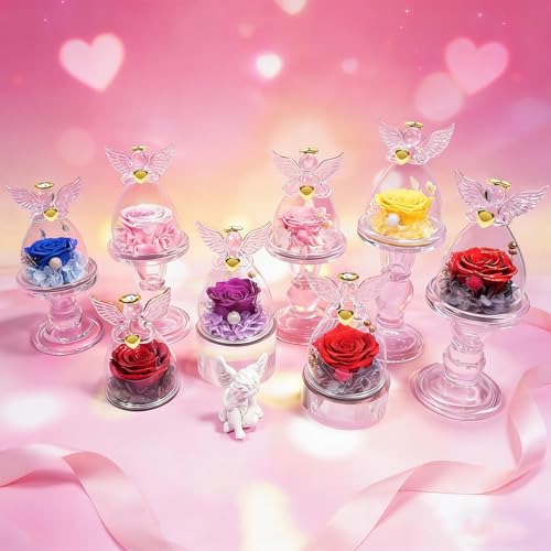 Miniatura 6 de Sunia Rosa Eterna San Valentin Regalos Mujer, Flore Eterna Con Figura Ángel Regalo Madre Abuela, Flores Preservadas Regalos Originales Para Mujer, Regalo Mujer Cumpleaños Dia De La Madre San Valentin