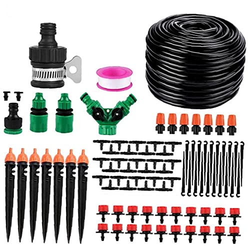 Preisvergleich Produktbild Runfun Garten Tropfbewässerungssystem Automatischer Sprenger Tropfbewässerung Gartenbewässerung Kit Für DIY Micro Drip-System 15m