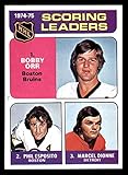 1975 Topps # 210 Scoring Leaders Bobby Orr/Phil Esposito/Marcel Dionne Bruins/Red Wings (Hockey...