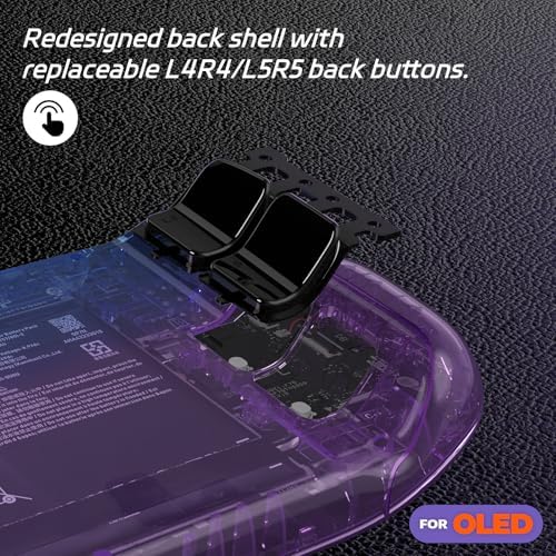 eXtremeRate Replacement Full Set Housing Shell with Buttons for Steam Deck OLED Handheld Console, Custom DIY Gradient Translucent Bluebell Faceplate Back Plate Trackpad Case for Steam Deck OLED — view 5
