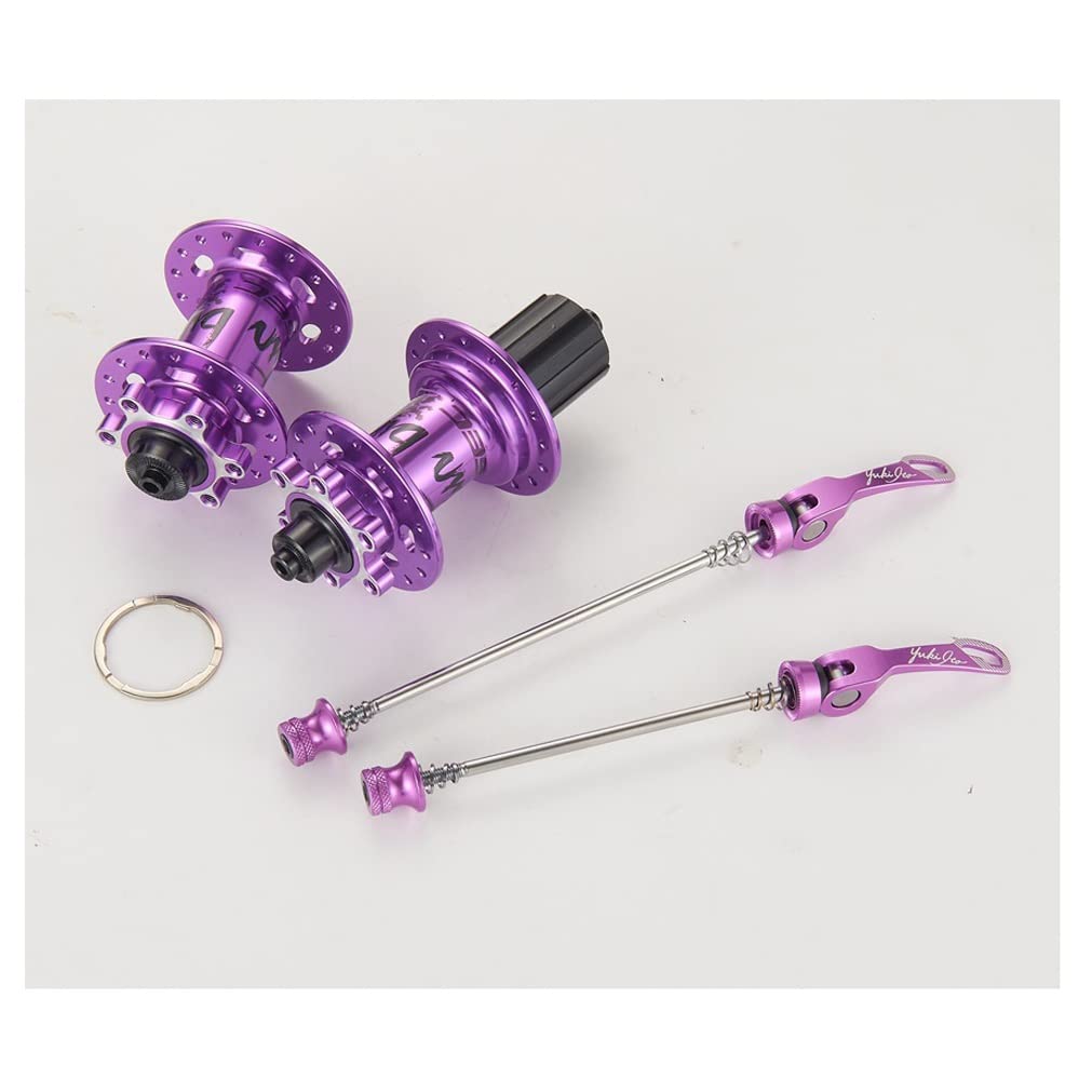 Moyeux VTT 32 trous violet en aluminium avec roulements étanches pour freins à disque