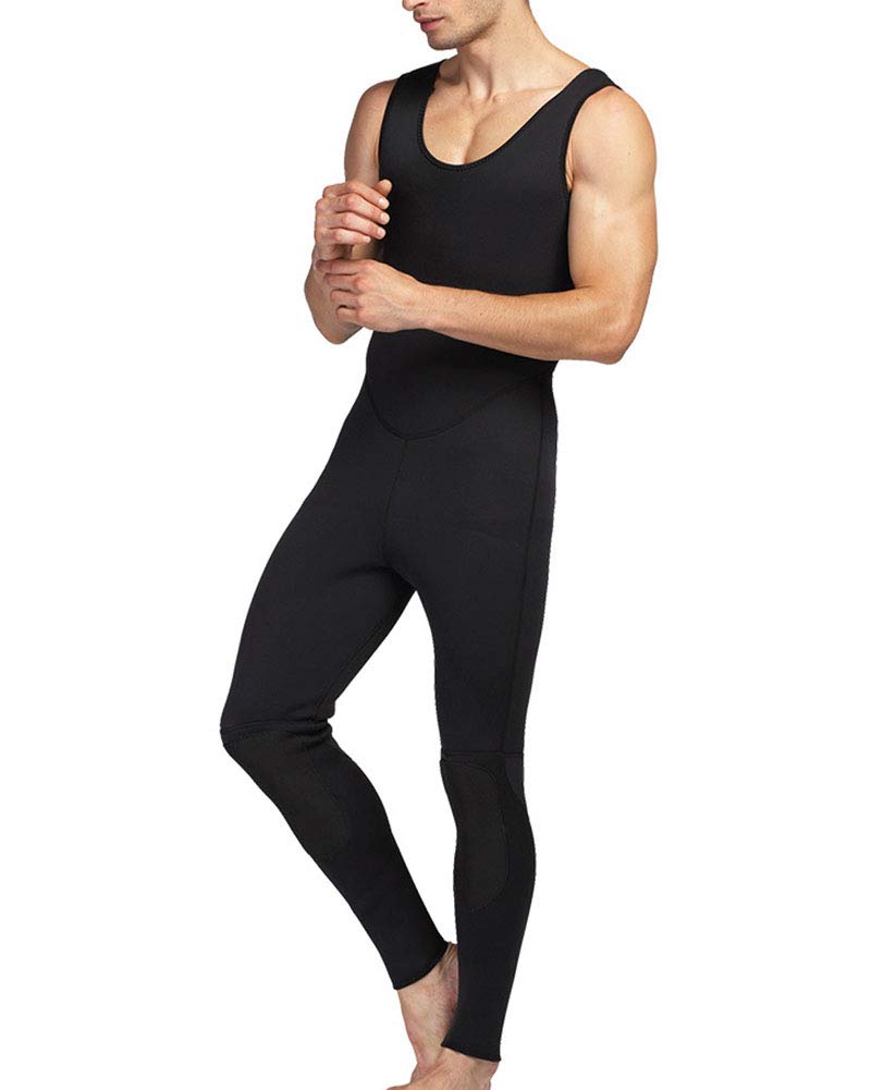 Traje de Neopreno sin Mangas para Hombre, Monopiece Wetsuit 3mm Traje de Buceo Neopreno Ajuste cómodo para Verano, Vacaciones y Buceo