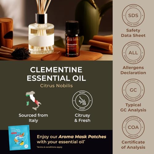 Image of 100% Pure Clementine Essential Oil - 0.34 Fl Oz - Clementine Oil for Hair, Skin, Diffuser, Aromatherapy & DIY Candle Making Scent
