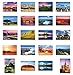 THE WORLD postcard set of 20. Post card variety pack of various countries views postcards. Made in USA.