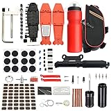 Bike Repair Kit,146Pcs Tube Repair Kit, Portable Patch Repair Kit, Tire Pump Inflator,With 48...