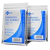 Rettungsdecke Rettungsdecken 5er Set (= 5 Stück) Silber 210 x132cm Rettungsfolie für Erste Hilfe Notfall Rettungsdienst