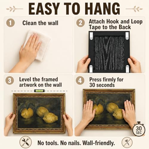 Framed Vintage Lemon Still Life Wall Art,Rustic Fruit Canvas Wall Decor,Country Kitchen Paintings Print for Kitchen,Living Room,bedroom,Hallway Home Decoration 12x16 Inch by Qunwiwo - Used condition - Image 7