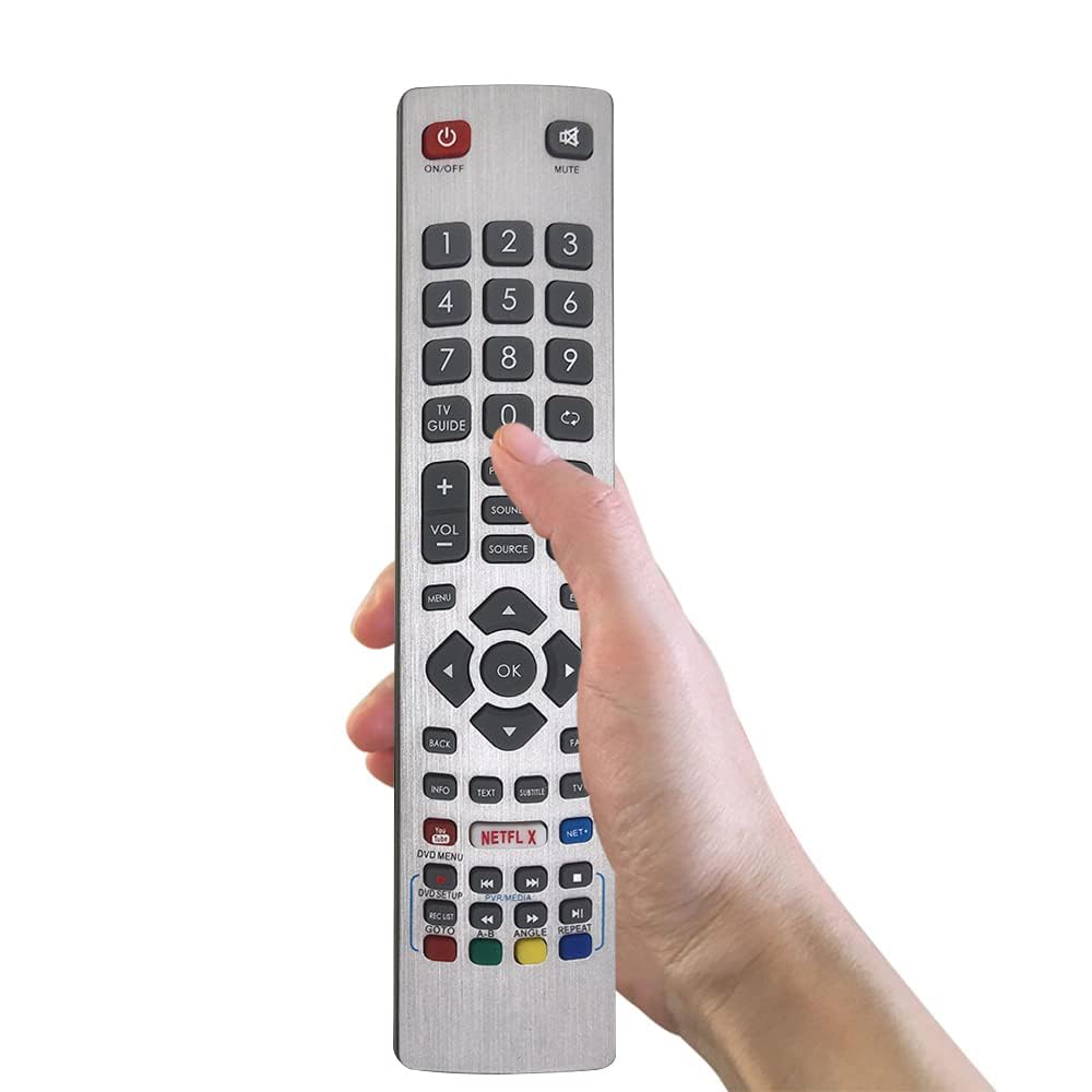 Telecomando di ricambio per TV Sharp, telecomando universale per Smart TV con 4 tasti di scelta rapida, nessuna configurazione richiesta
