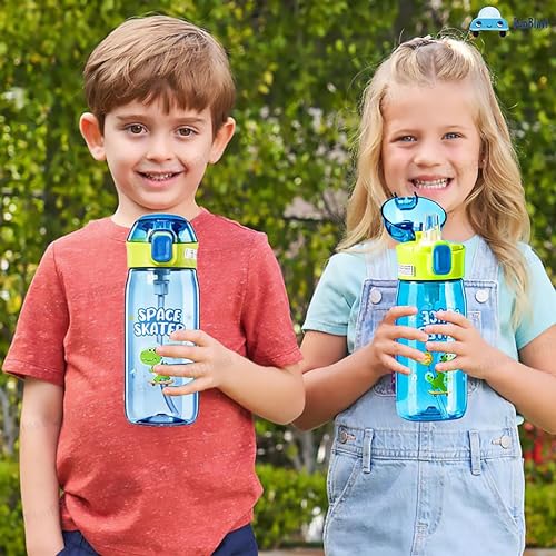 Image of FunBlast Cute Water Bottle with Sipper, Water Bottle for kids, Sipper Bottle for Kids - Anti-leak Cartoon Kids Water Bottle for Kid (630 ML) (Dinosaur)