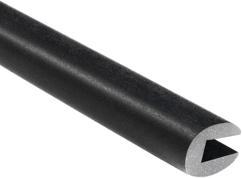 Perfil de borracha TRIM-LOK para borda de 6,35 mm, perna de 1,27 cm, neoprene, pré-adesivado – 7,62 m