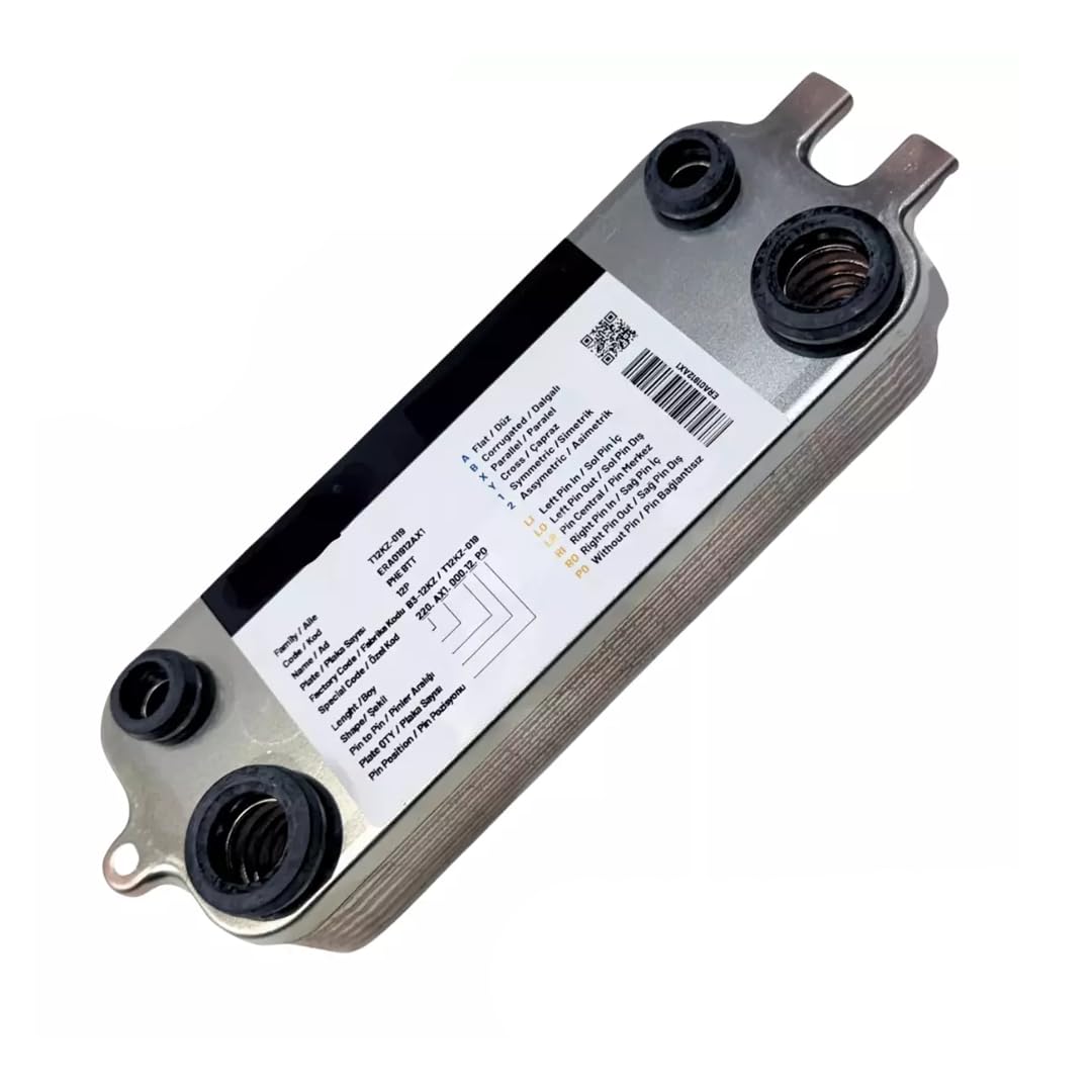 Scambiatore di calore a piastre per caldaia a 12 piastre compatibile con Viessman 7841770