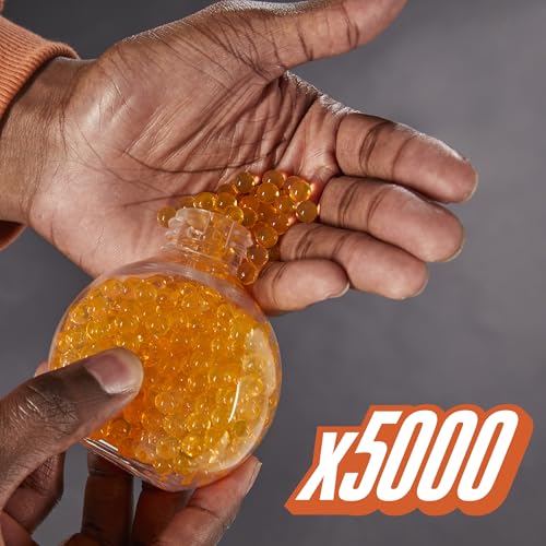 Image of Nerf Pro Gelfire Quadrant Blaster, 150 FPS, 5,000 Gelfire Rounds, 4 Round Slam Fire, 400 Round Hopper, Eyewear, Ages 14+