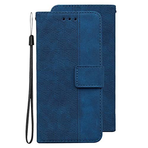 Pochette de Téléphone en Cuir pour Samsung Galaxy J2 Core,Coque Motif Géométrique en Relief Antichoc Résistant aux Chocs Clapet,Solide Mince Etui Bourse...