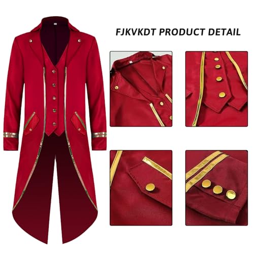 Manteau médiéval rétro haut de gamme style victorien - 3