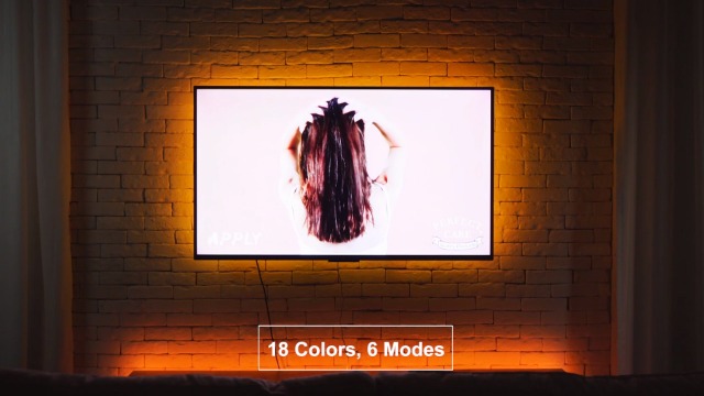 Tira LED USB HAMLITE para TV 85-95 pulgadas 21 pies miniatura 7