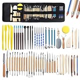 61Pcs Ceramics Clay Sculpture Polymer Tool Set Beginner's Craft Sculpting Pottery Modeling Carving S