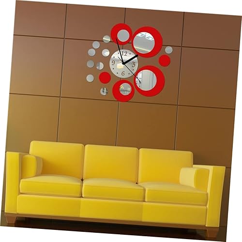 Miniatura 6 de Hoement Decoración del hogar Decoración del hogar Espejo redondo Espejo de pared Acrílico DIY Decoración Reloj de oficina Pegatinas para el hogar
