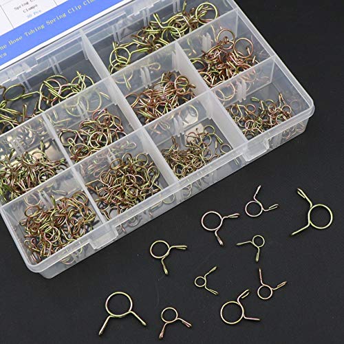 250 Pcs 5/6/ 7/8/ 9/10/ 11/12/ 13/ 14Mm Fuel Line Hose Tubing Spring Clips Clamps Assortment Kit For Motorcycle Scooter Atv #TOP1