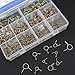 250 Pcs 5/6/ 7/8/ 9/10/ 11/12/ 13/ 14mm Fuel Line Hose Tubing Spring Clips Clamps Assortment Kit for Motorcycle Scooter ATV