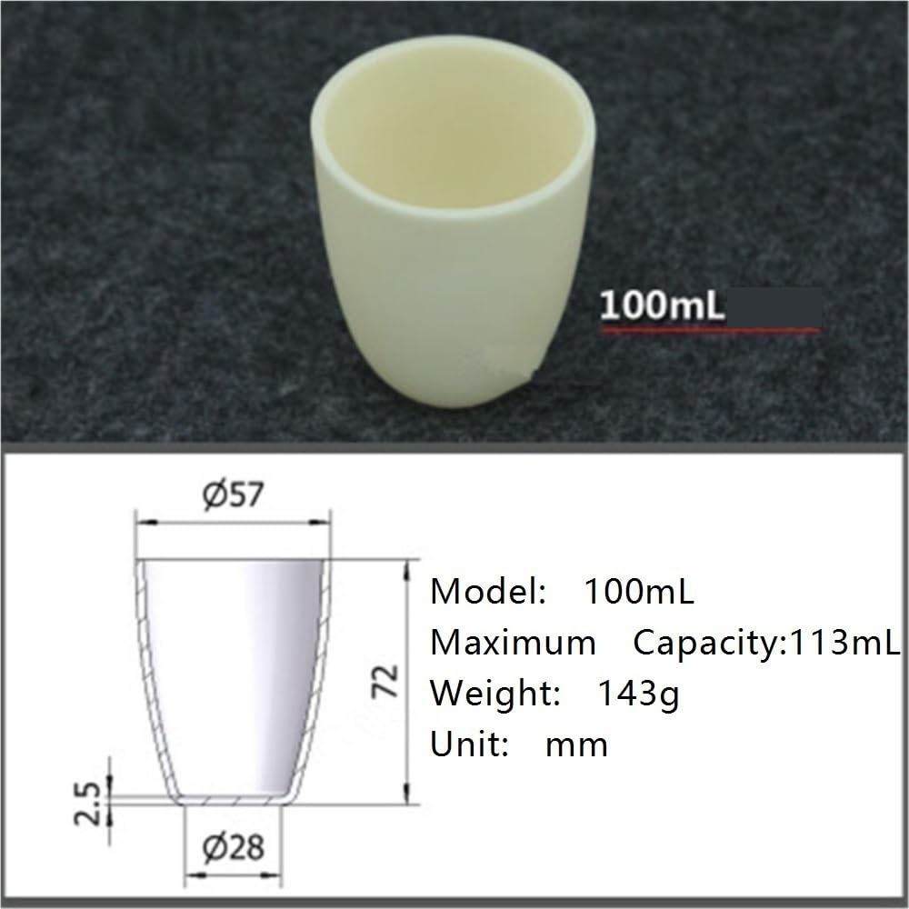 Schmelztiegel 100 ml Aluminiumoxidtiegel 57 x 72 28 2,5 mm, 1 Stk