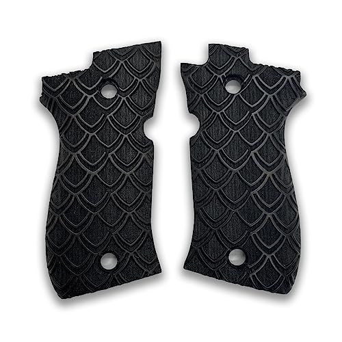 Grips pour Beretta F 81 en bois de noyer massif avec motif Dracarys fait main