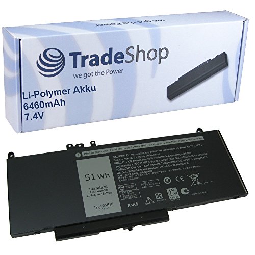 Trade-Shop Batterie Li-Polymère 7,4 V / 6460 mAh remplace Dell 07FR5J 08V5GX 0F5WW5 0R9XM9 0WYJC2 6MT4T 79VRK 7FR5J 8V5G 8V5GX FDX0T G5M10 7FR5J 8V5GX F5WWW5 R9XM9 WYJC2
