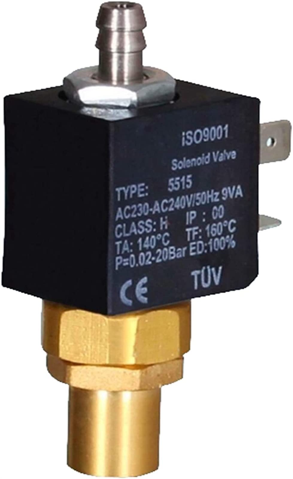 AC110V Normally Open N/O Micro Miniature 1.5mm Brass Water Steam Gas 2Position 2Way Solenoid Valve Useful
