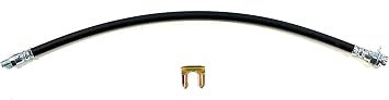 The Stop Shop Universal Rubber Brake Hose, 3/8"-24 Male to 3/8"-24 Female, 14" Long