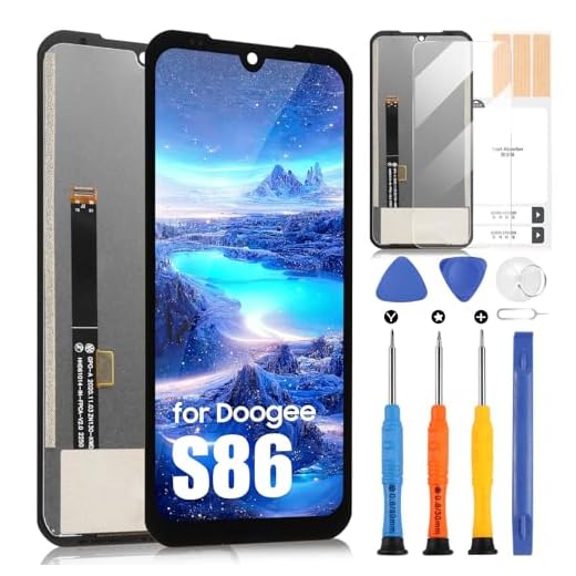 ARSSLY LCD Display für Doogee S86 LCD Bildschirm für Doogee S86 PRO Ersatz des Bildschirms für Doogee S86 Touchscreen Digitizer Full Assembly mit Reparatur Kit, Schwarz
