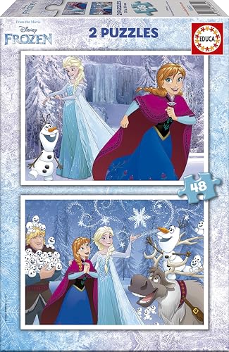 Educa - Set de 2 Puzzles Infantiles con 48 Piezas | Puzzle Disney Frozen | Medidas: 28 x 20 cm. |...