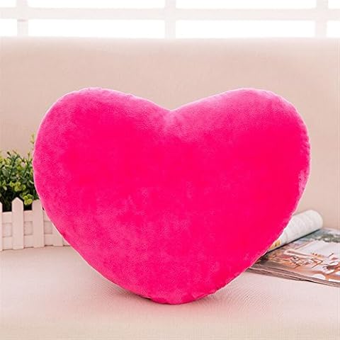 S-ssoy Plush Pillow Heart Shape Cushion Fluffy Throw Pillows Decorative Back Cushions Cover