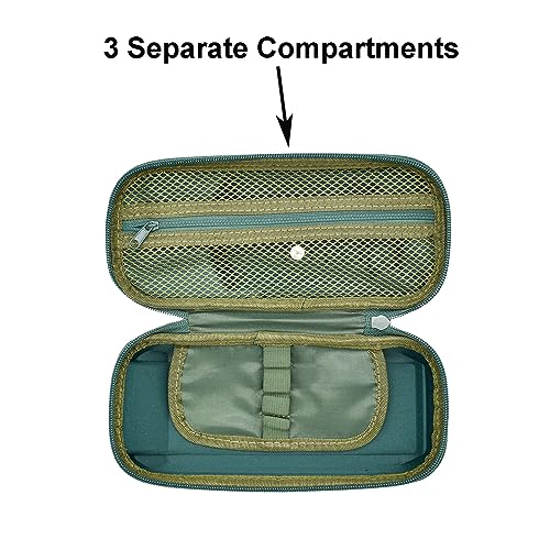 Image of Maydahui Camo Pencil Case Large Capacity Tank Shape Pen Pouch Holder Compartments Organizer Pencil Bag Stationery Box Waterproof EVA Camouflage Green