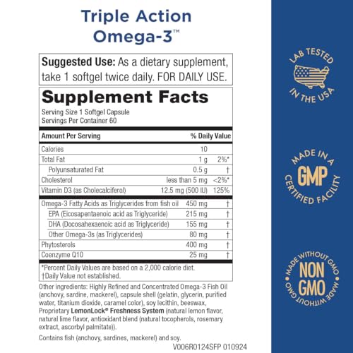 Purity Products - Triple Action Omega-3 Super Pill - 60 Softgels