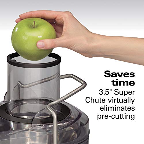 Hamilton Beach Professional Juicer Machine, Centrifugal Extractor, With 3.5” Super Chute For Whole Fruits And Vegetables, 1100 Watts Easy Sweep Cleaning Tool, Black (67906) #TOP2