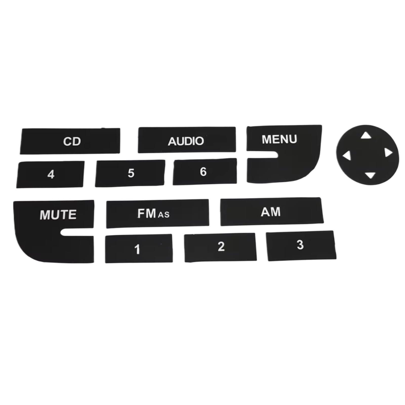 Modification Interior Compatible with Fiat for Grand for Punto Car Radio Audio Button Repair Decals Stickers Car Front Radio Button Repair CD Decals Stickers Replacement