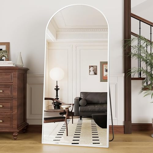 Image of OGCAU 71 inchx30 inch Arched Full Length Mirror, Floor Full Body Mirror, White