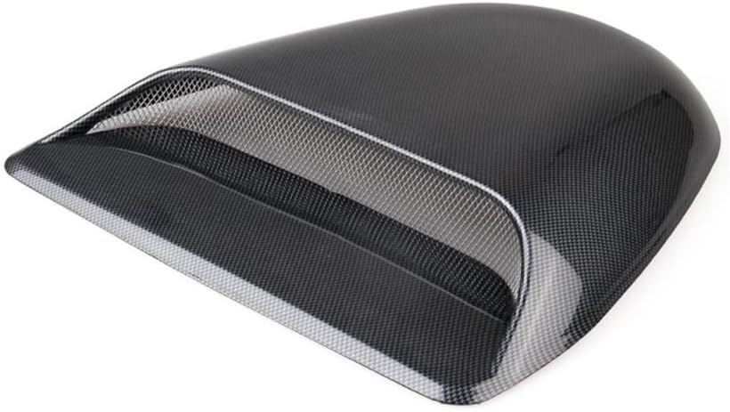 Universal Racing Style Carbon Fiber Black Hood Scoop Body, Decorative and Functional for Air Flow Intake, Cars and Trucks Vent Accessories