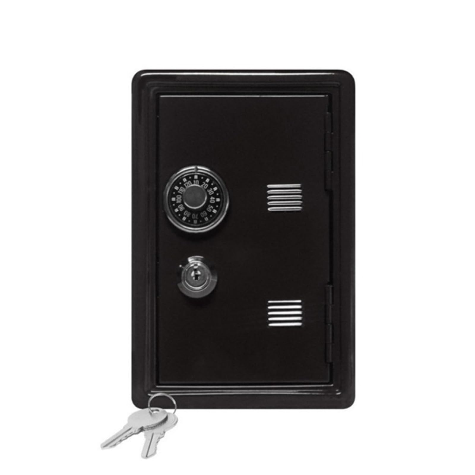 Mini Metal Safe, Children's Coin Bank Locker, Family Safe, Safe, Creative Piggy Bank, Key Safe, Desktop Decoration(Nero)