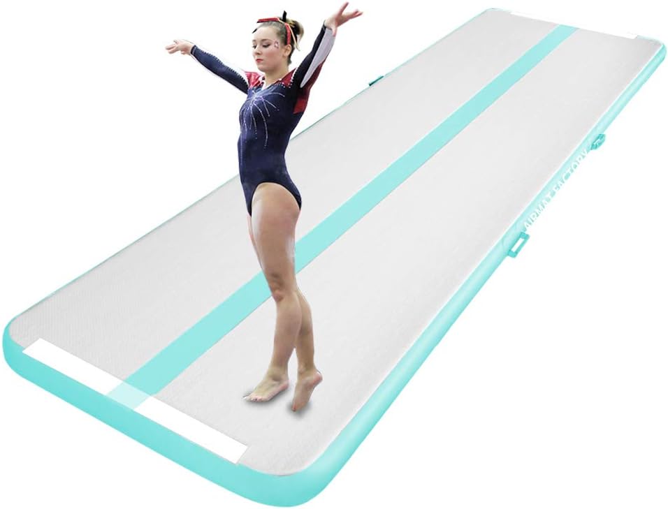 AIRMAT FACTORY Inflatable Mat Air Gymnastics Tumbling Mats for Fitness, Schools, Home, Yoga Gym, Cheerleading