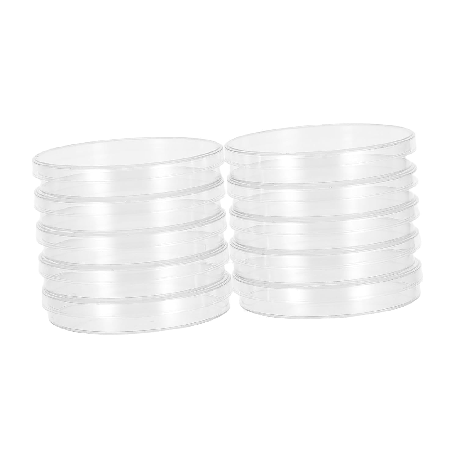 ULTECHNOVO 10 Pcs Disposable Plastic Petri Dishes with Lids for Lab Experiment and Cell Culture, Observation Laboratory Culture Dishes Suitable for Large Scale Research and Scientific