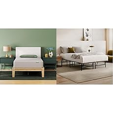 Siena 6” King Mattress & Foldable Metal Platform Bed Frame - Medium Firm Foam - 180 Night Mattress Trial - Premium Pressure Relieving Layers - Easy Tool Free Set Up - Holds Up to 800 Pounds