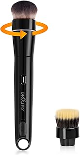 Brocha de maquillaje giratoria de 360° con 2 ...