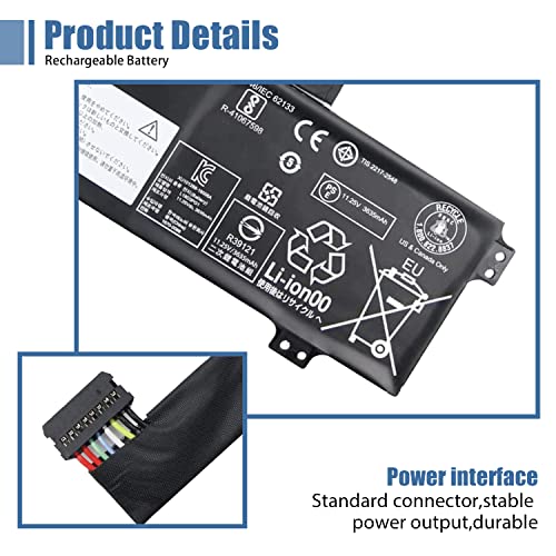 Image of L18D3PG1 L17M3PB0 42Wh Laptop Battery Replacement for Lenovo 300E 500E Chromebook 2nd Gen /100E 300E 2nd Gen, 100E 500E Chromebook 1st Gen /100E Series L17L3PB0 L17C3PG0 5B10S75394 Shape-A