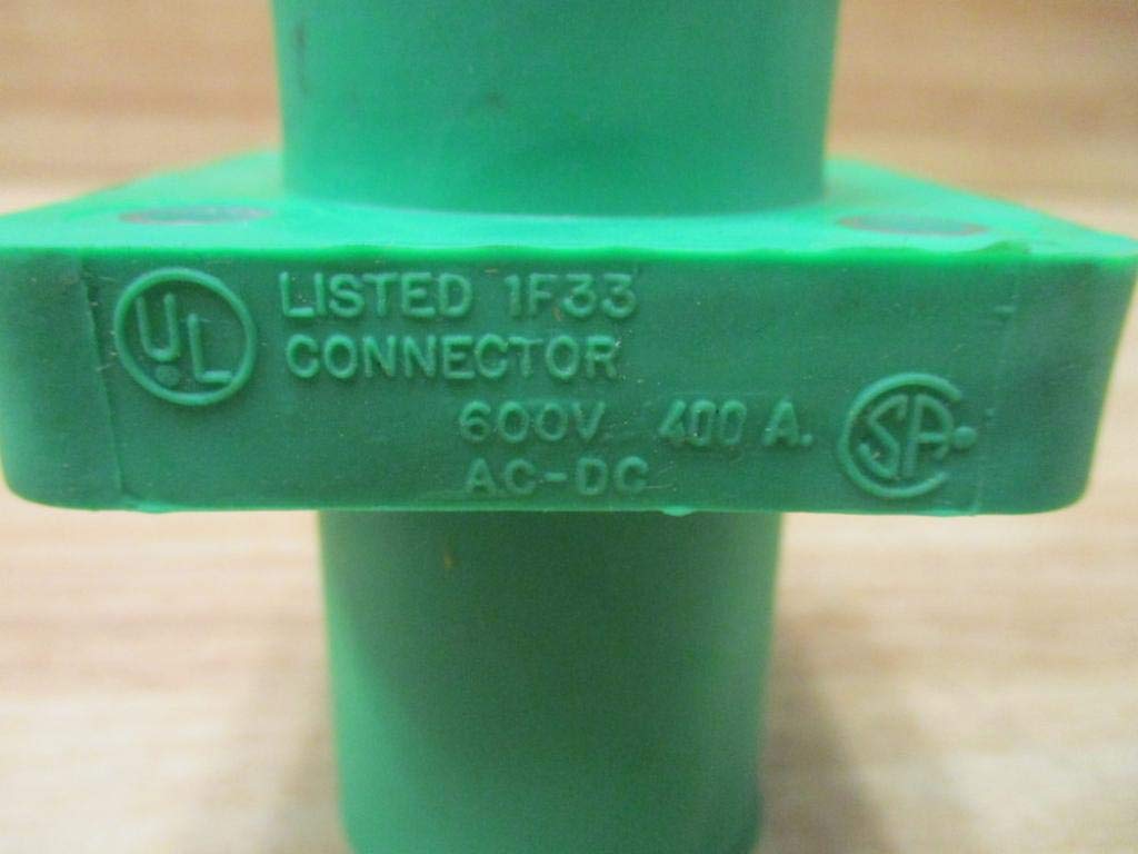 Crouse-Hinds E1016-1704 Male J Series Insulated Receptacle 600/480 Volt AC/DC Up to 400/315 Amp Green Cam-Lok