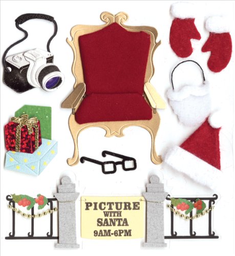 Jolees Christmas Stickers, Pictures with Santa