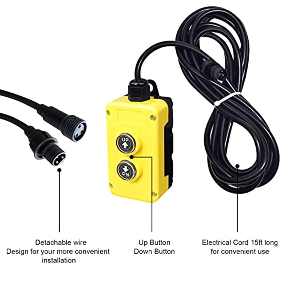 Interrupteur de TéLéCommande de Remorque à Benne Basculante à 3 Fils pour Remorque à Benne Basculante à Pompe Hydraulique à Simple Effet 12V DC pour le DéChargement par Ascenseur