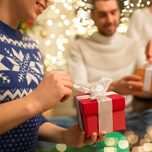 image for LIUYAXI Solid Color Double Faced White Satin Ribbon 1-1/2