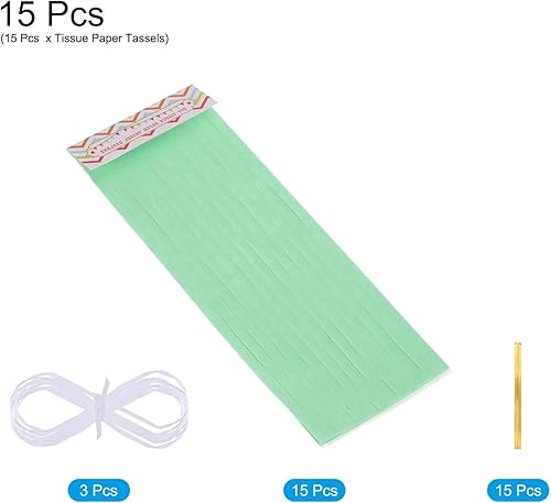 Vista 78 de MECCANIXITY 15Pcs Dark Purple Tassel Garland Banner with Rope Tissue Paper Tassels Party DIY Kits for Anniversary Wedding Birthday Party