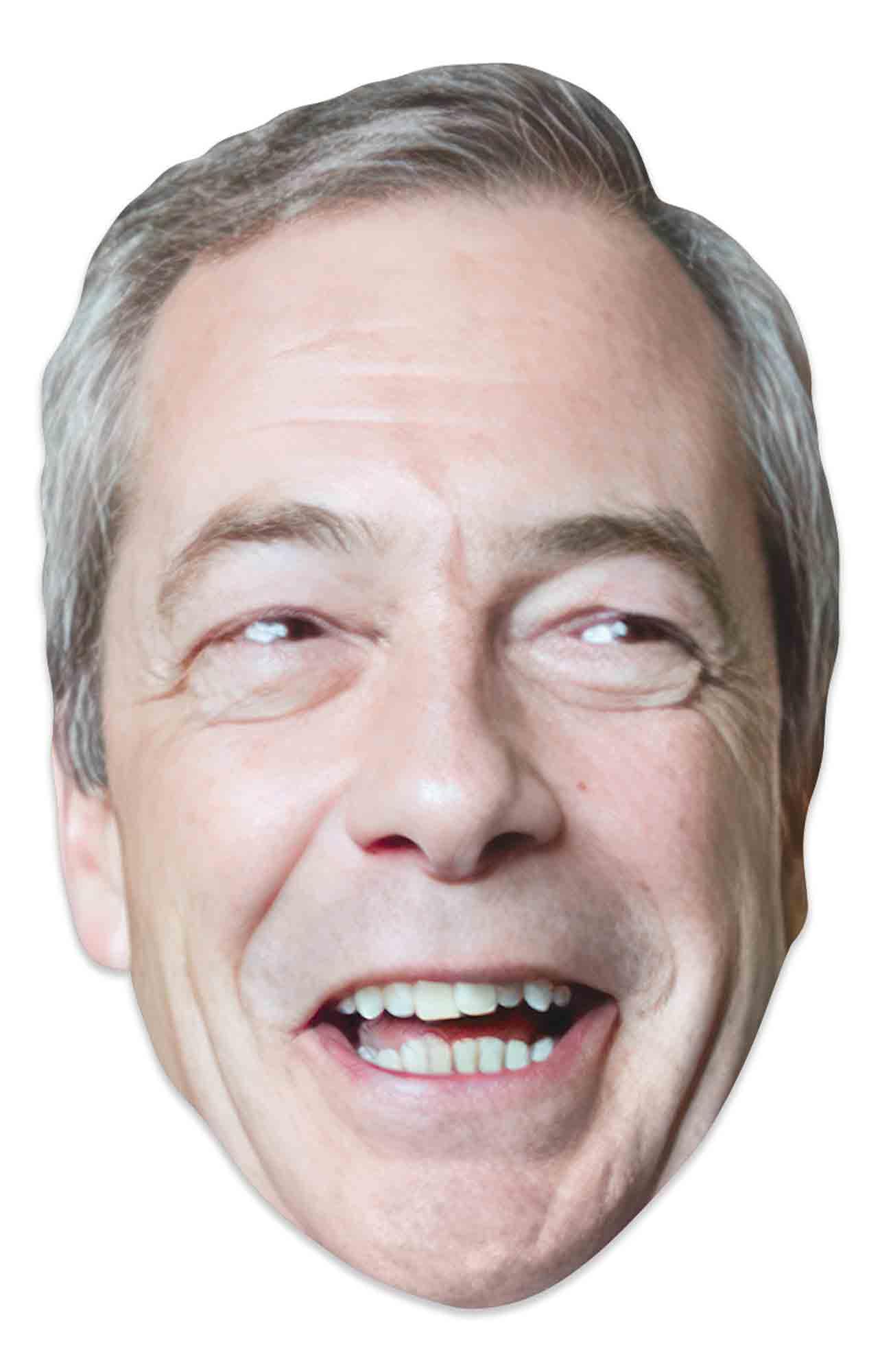 Star Cutouts Farage Sm467 Nigel Cardboard Face Mask – Political Costume Fancy Dress